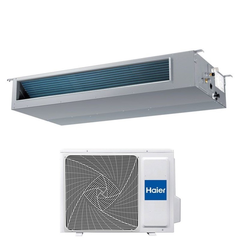 Climatizzatore Condizionatore HAIER Inverter Canalizzato Canalizzabile Media Prevalenza 12000 Btu con AD35S2SM3FA R-32 WI-FI OPTIONAL Nessun Comando