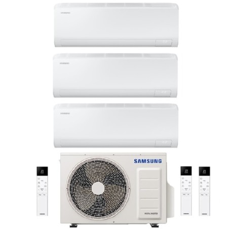 Climatizzatore Condizionatore SAMSUNG Trial split inverter serie CEBU S2 Da 7000+9000+9000 Btu con AJ052TXJ3KG R-32 WI-FI INTEGRATO 7+9+9 A+++/A++