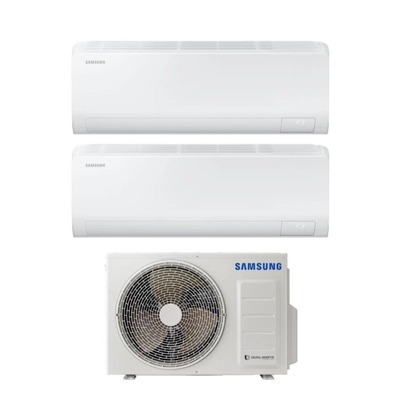 Climatizzatore Condizionatore SAMSUNG Dual Split Inverter serie CEBU S2 7000+7000 con AJ040TXJ2KG R-32 7+7 WI-FI INTEGRATO A+++/A++
