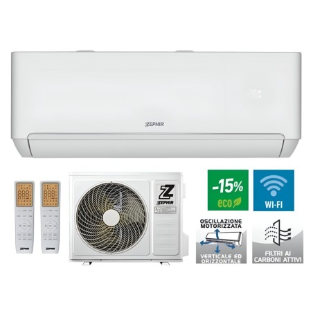 Climatizzatore Condizionatore ZEPHIR Mono split Inverter serie ZTQ 9000 btu Btu WI-FI INTEGRATO MY24 R-32 A++/A+